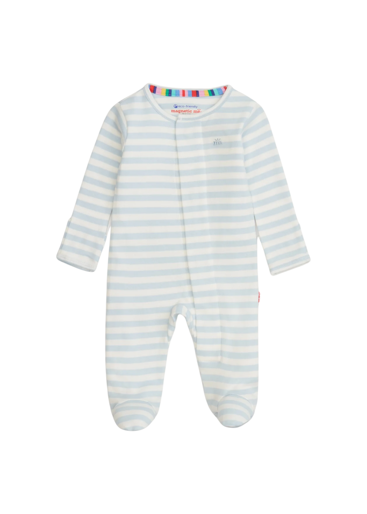 Blue Stripe Organic Footie