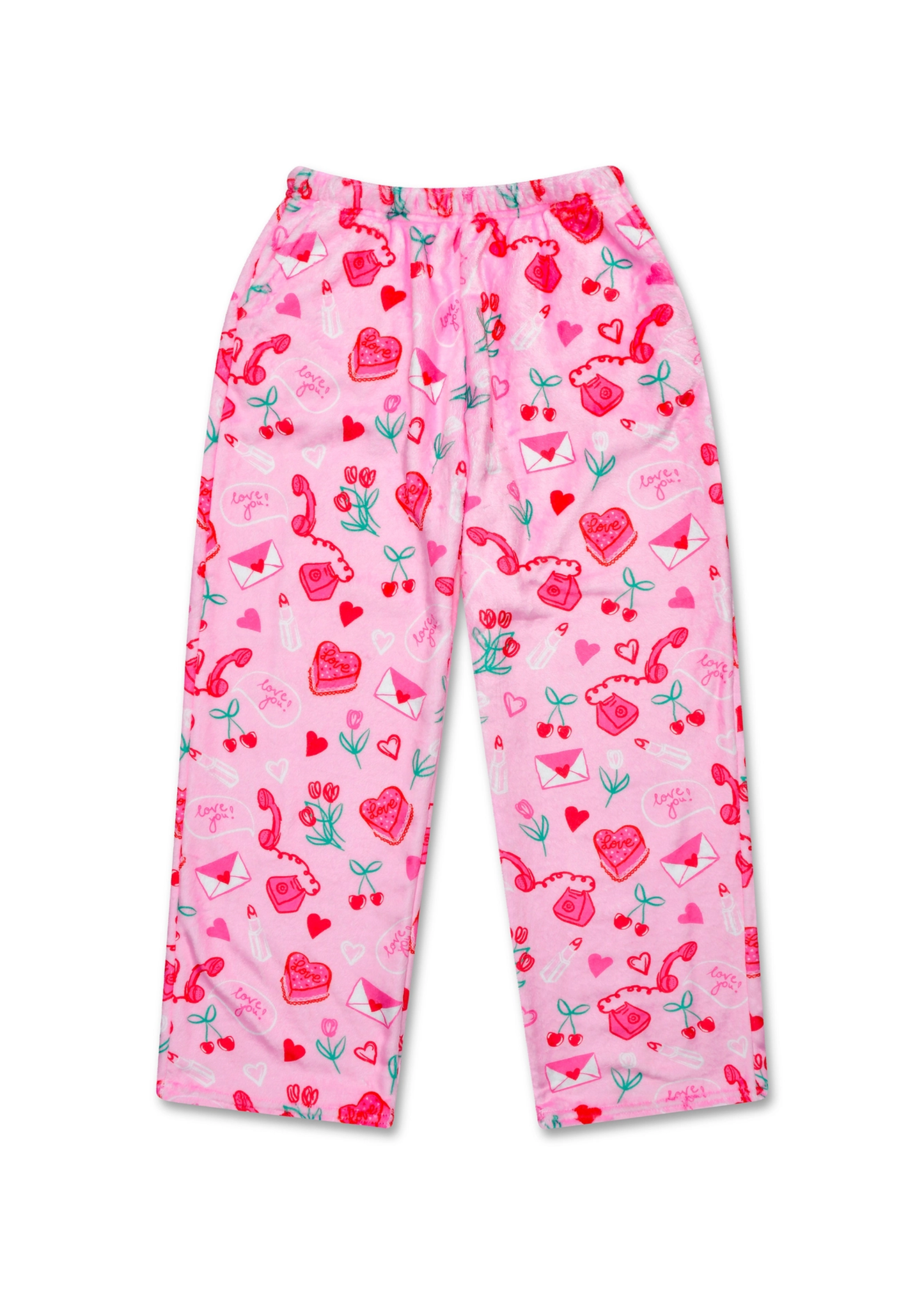 Love Doodle Plush Pants
