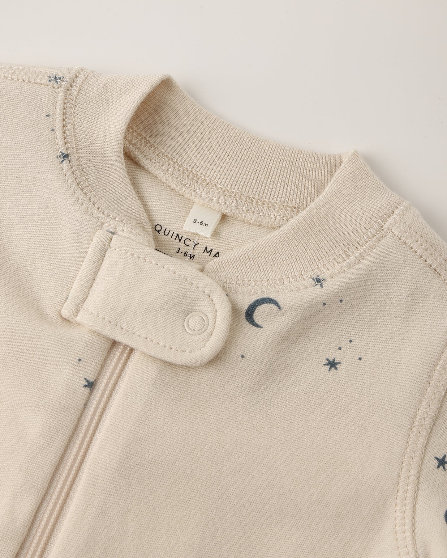 Moons Long Sleeve Zipper Footie