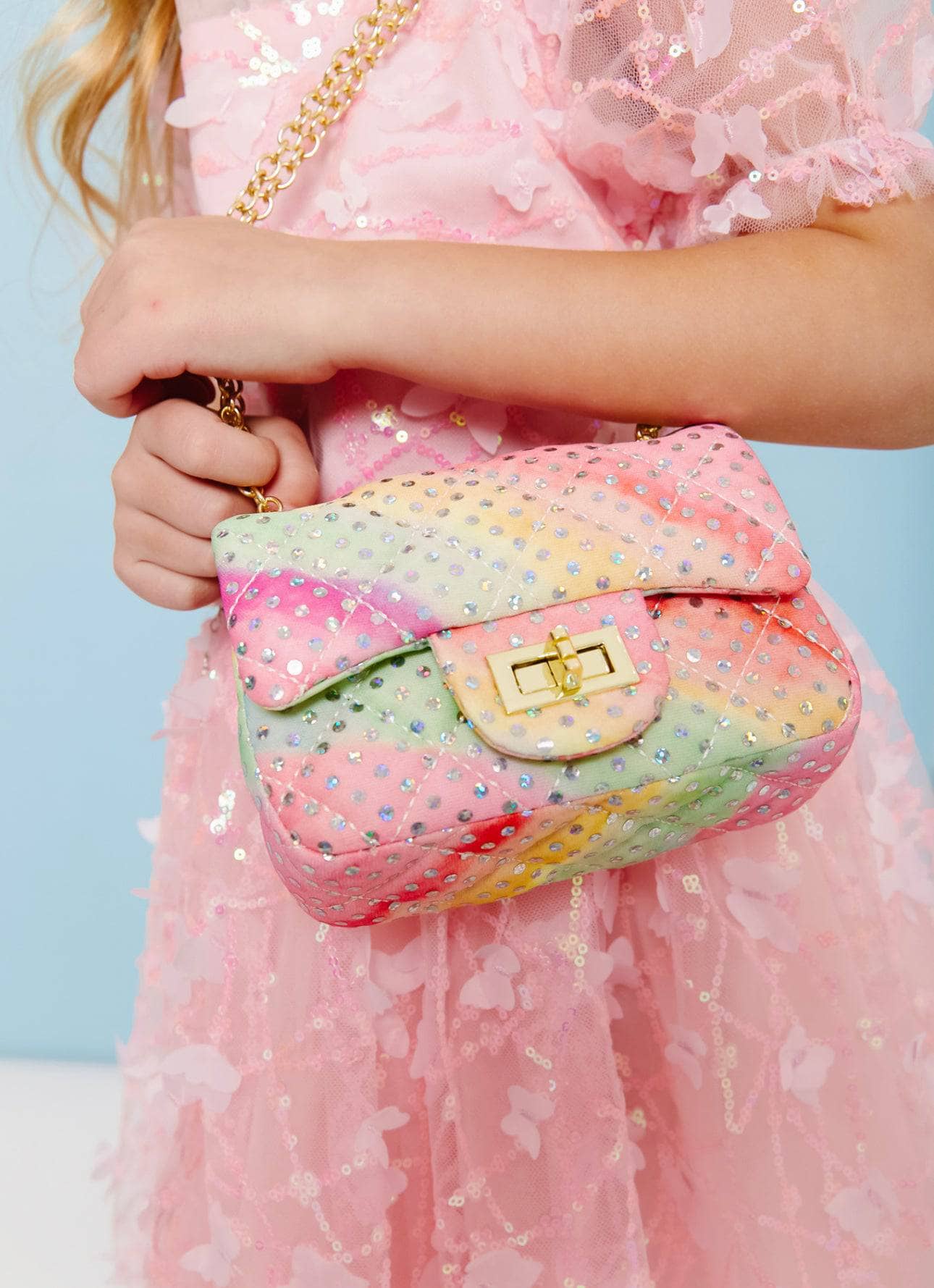 Watercolor Sparkle Coco Glitter Purse