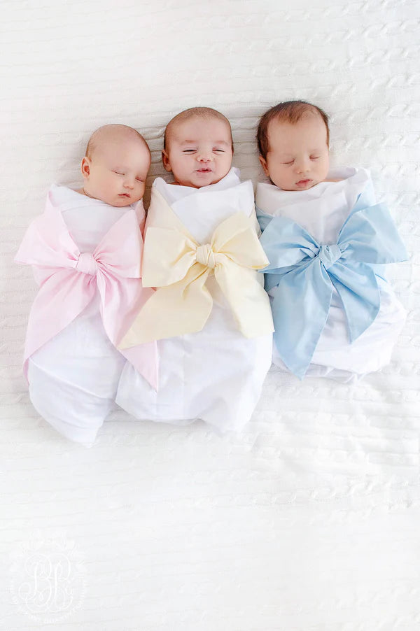 Buckhead Blue Bow Swaddle