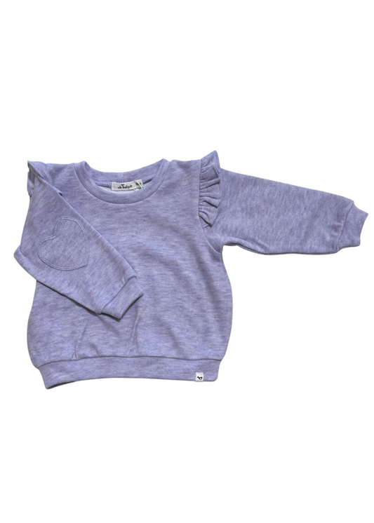 Millie Heart Elbow Patch Sweatshirt