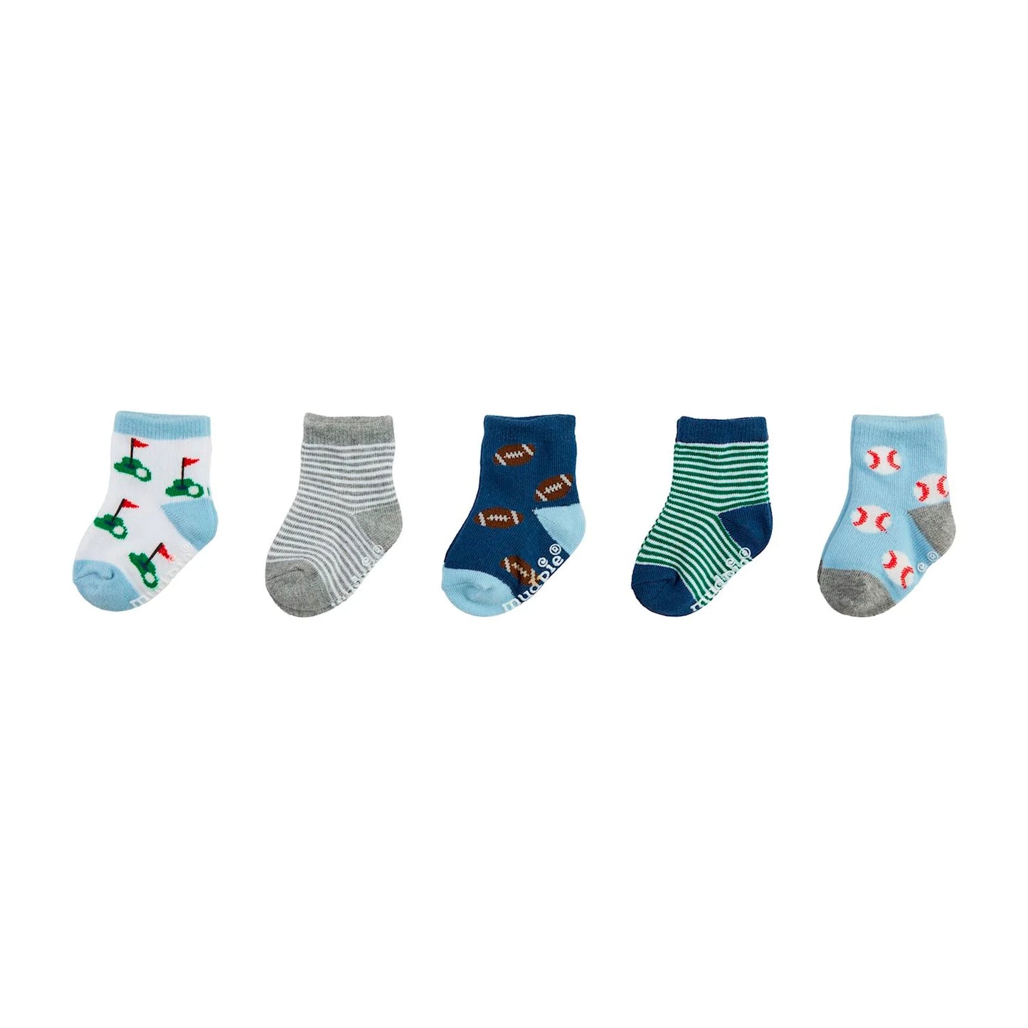 White Sports Foldover Sock Set