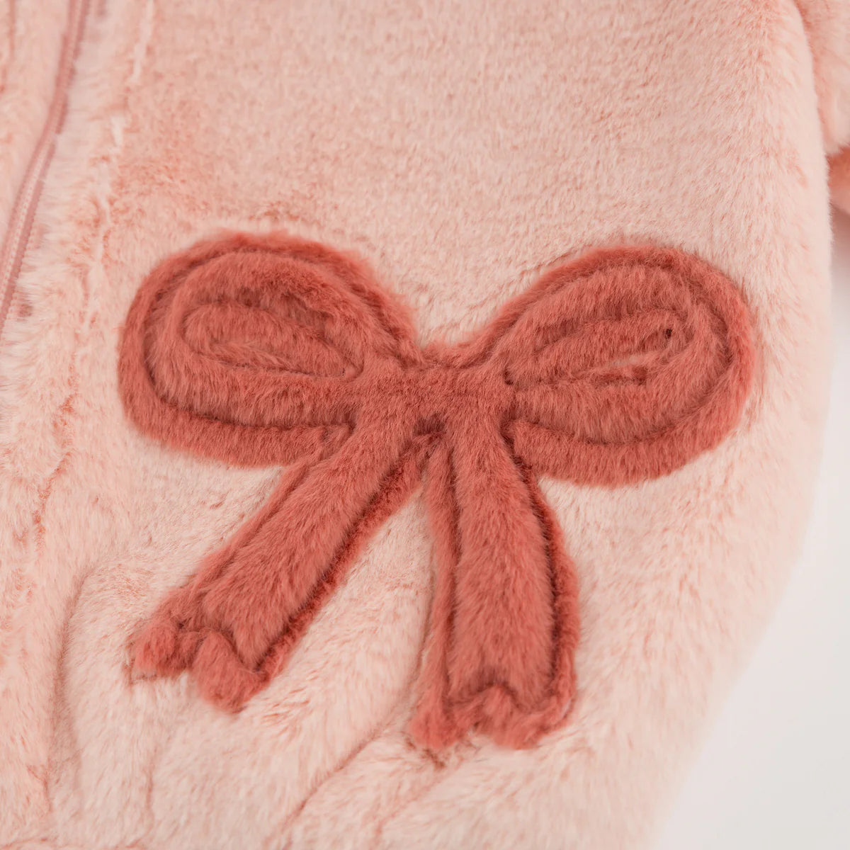 Coquette Bows Faux Fur Jacket