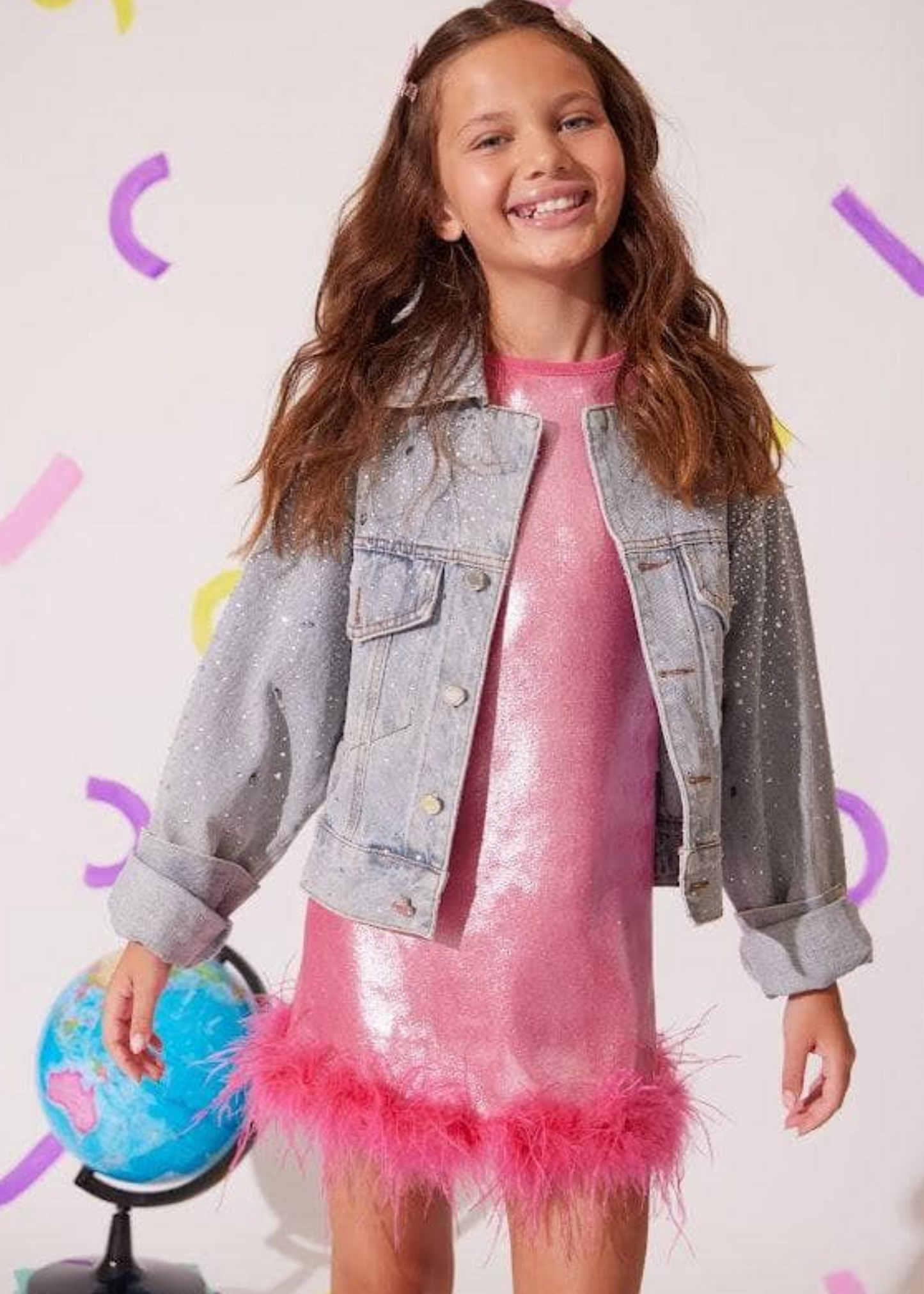 Crystal Bow Denim Jacket