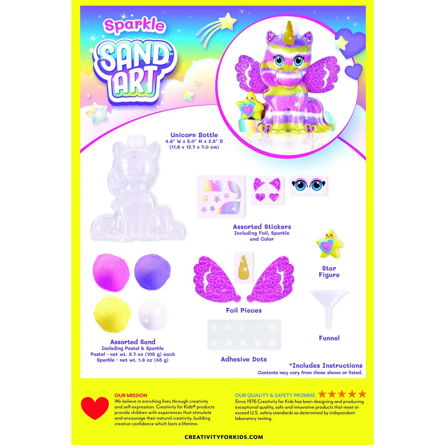 Sparkle Sand Art Unicorn Diy Craft Kit For Kids