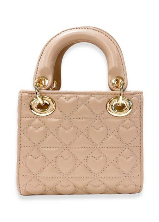 Sand Heart-Quilted Bag