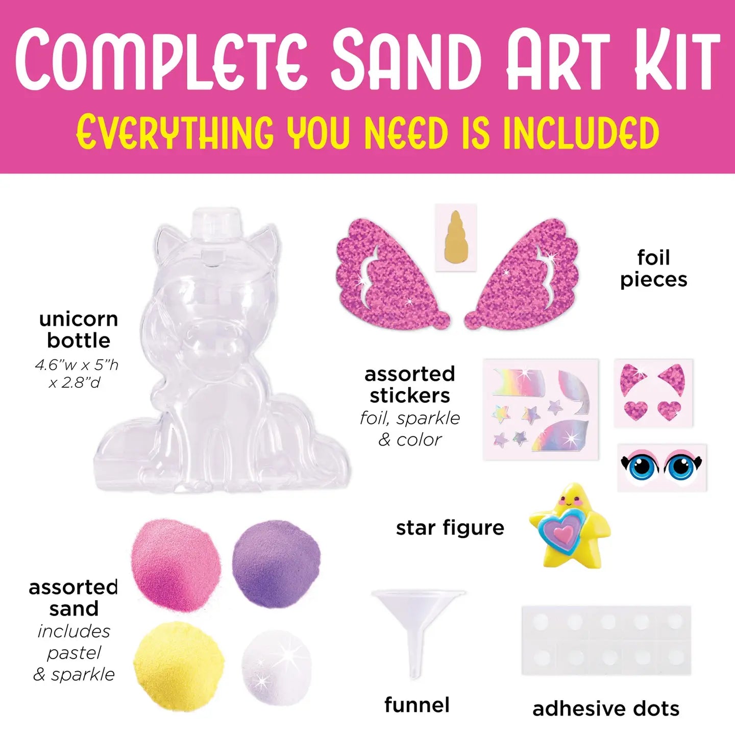 Sparkle Sand Art Unicorn Diy Craft Kit For Kids