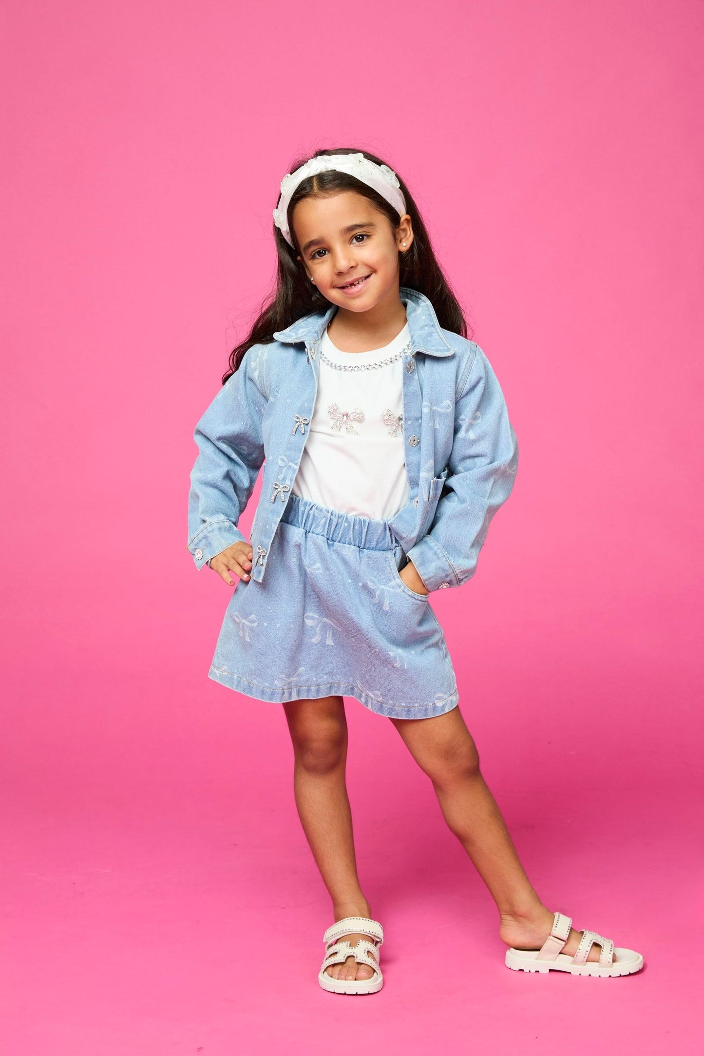 Scarlett Bow Denim Jacket