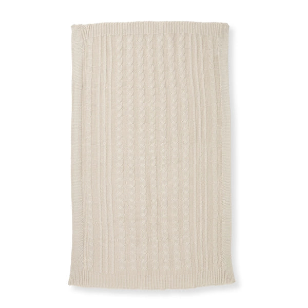 Organic Cotton Cable Knit Baby Blanket