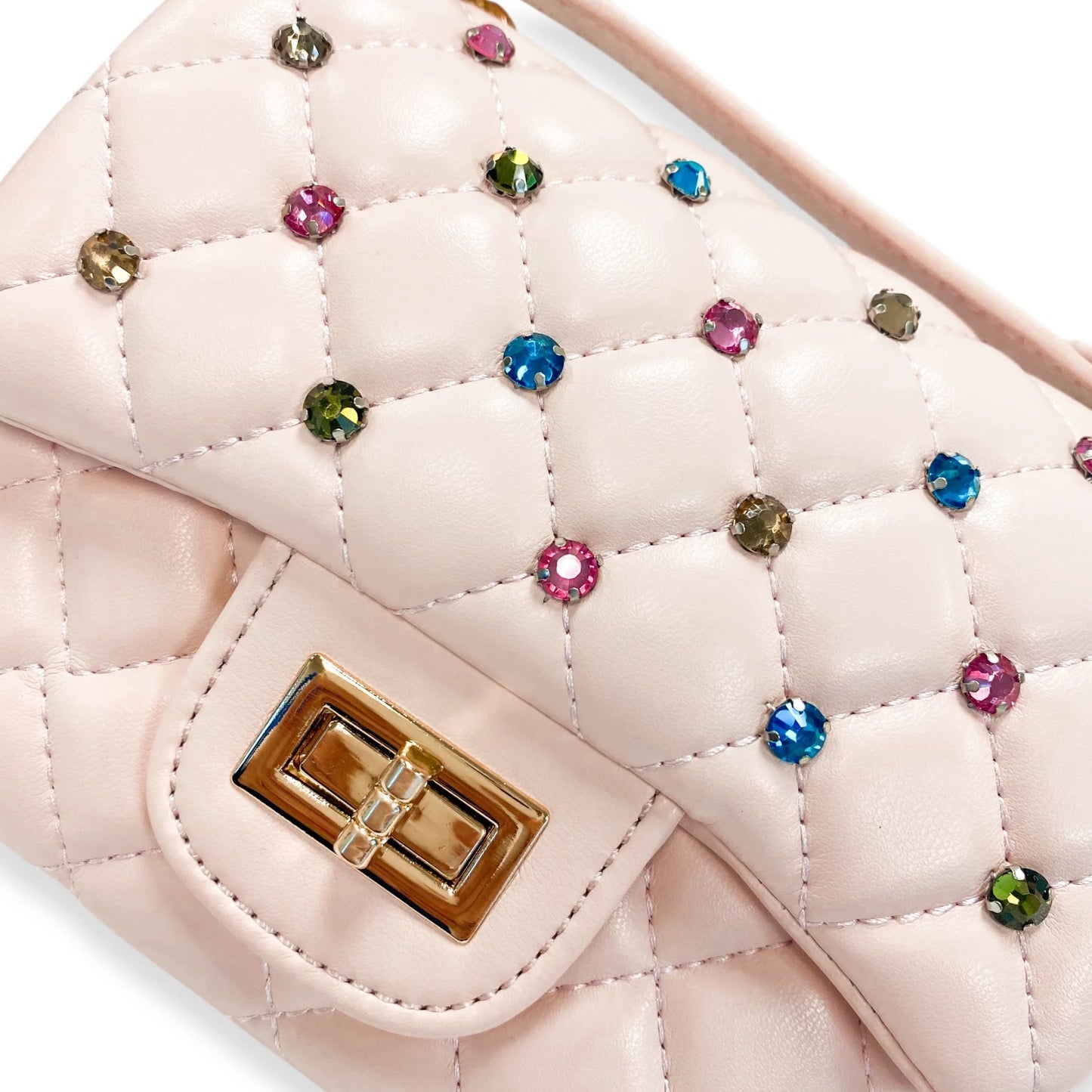 Colorful Gem Quilted Purse