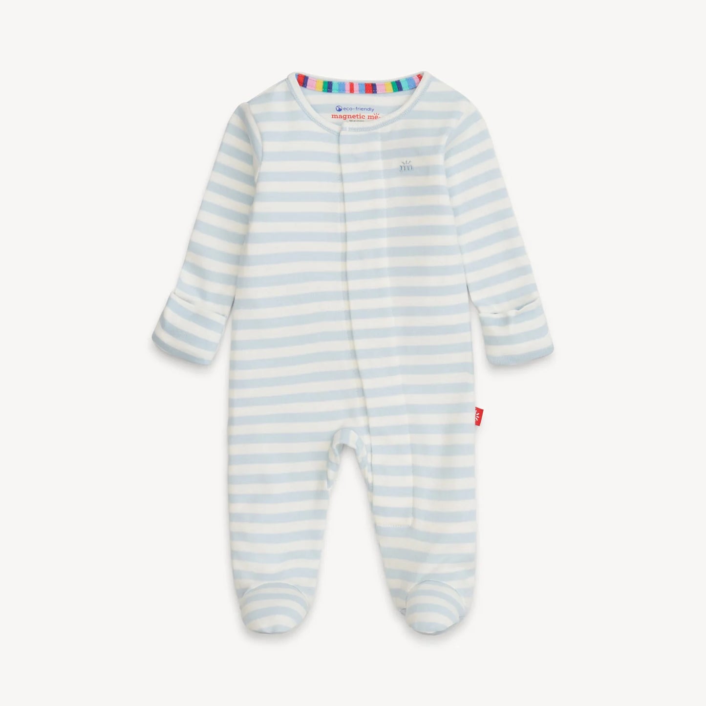 Blue Stripe Organic Footie