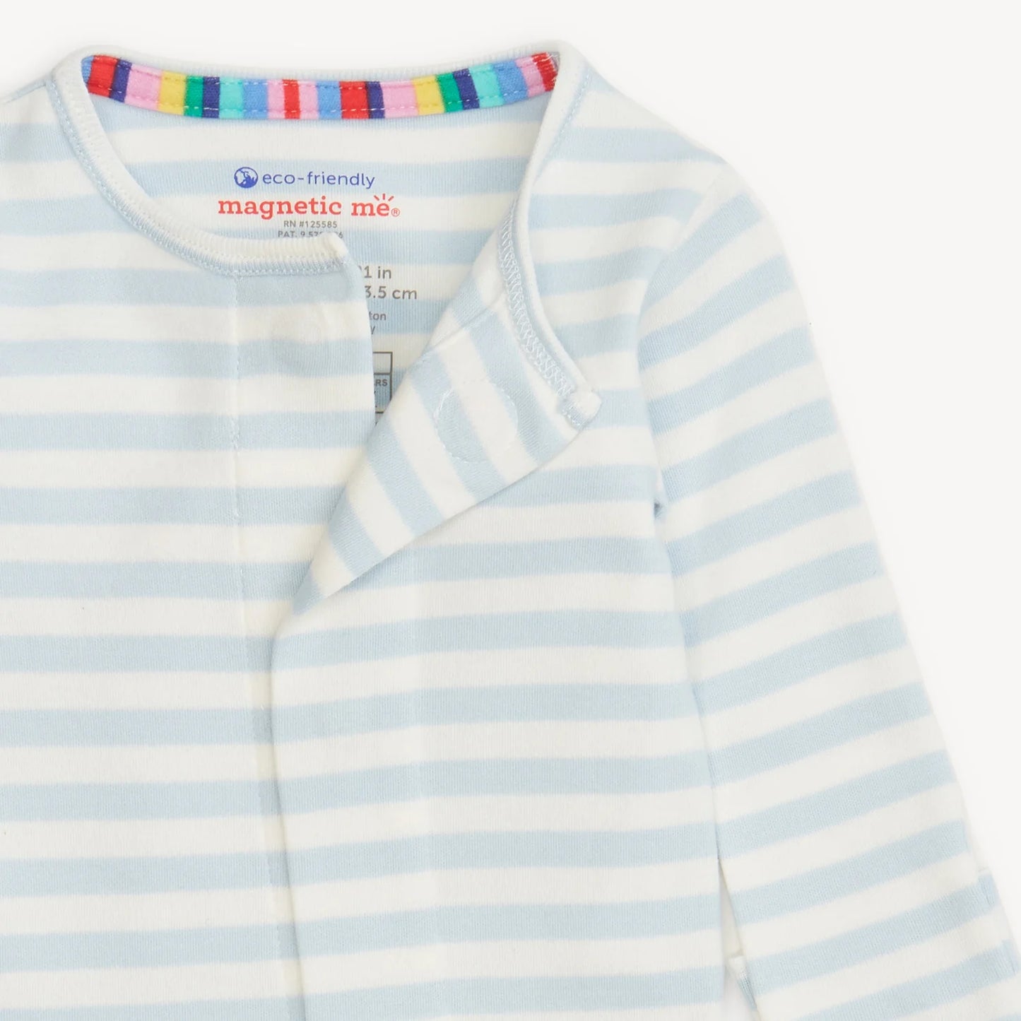 Blue Stripe Organic Footie