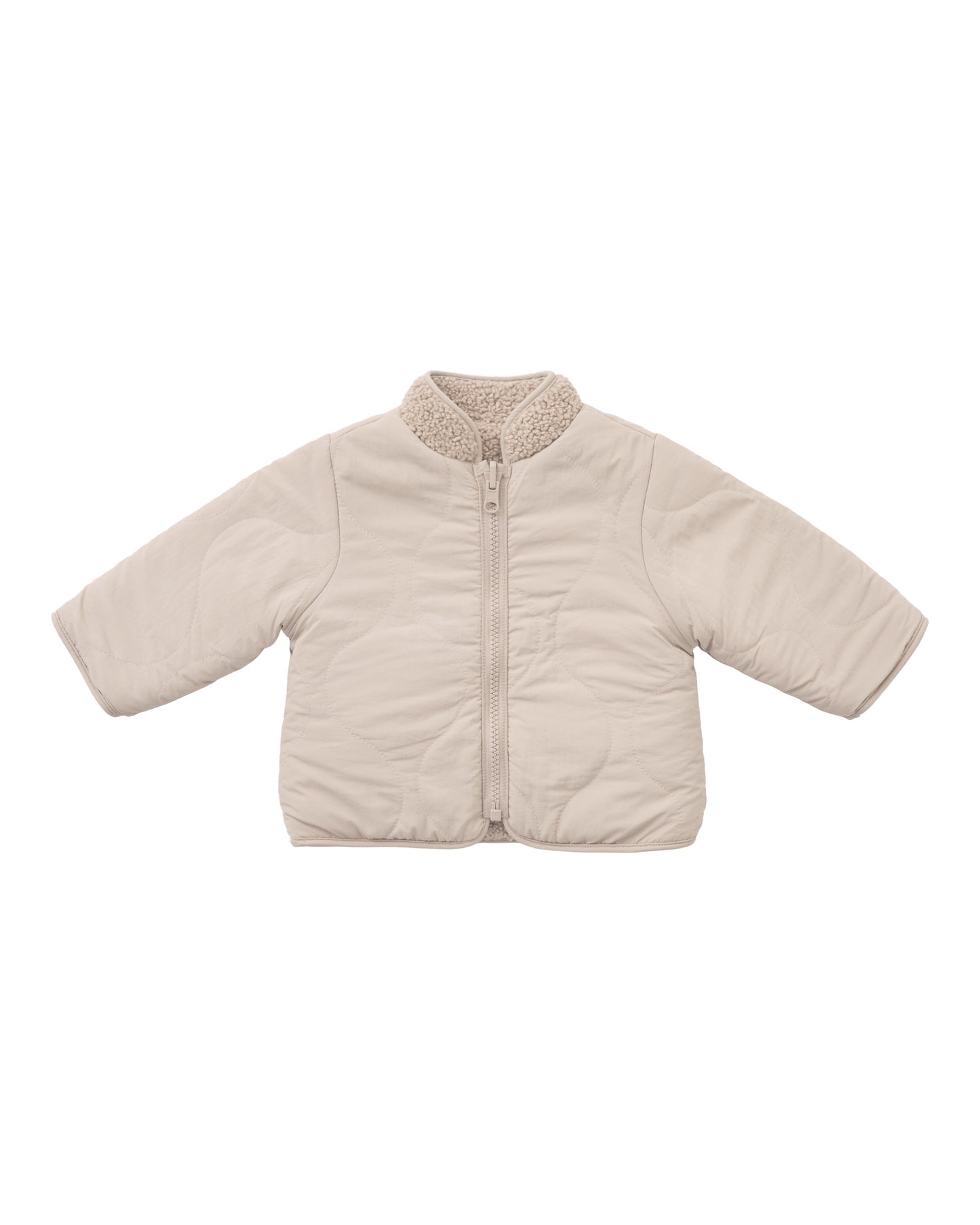 Shearling Reversible Zip Jacket - Oat