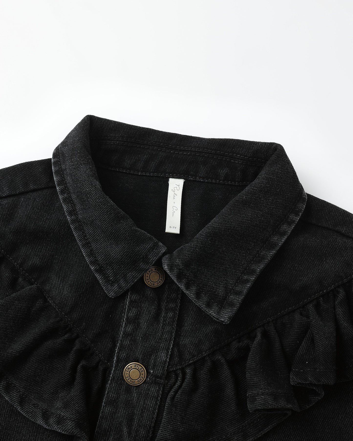 Ruffle Denim Jacket