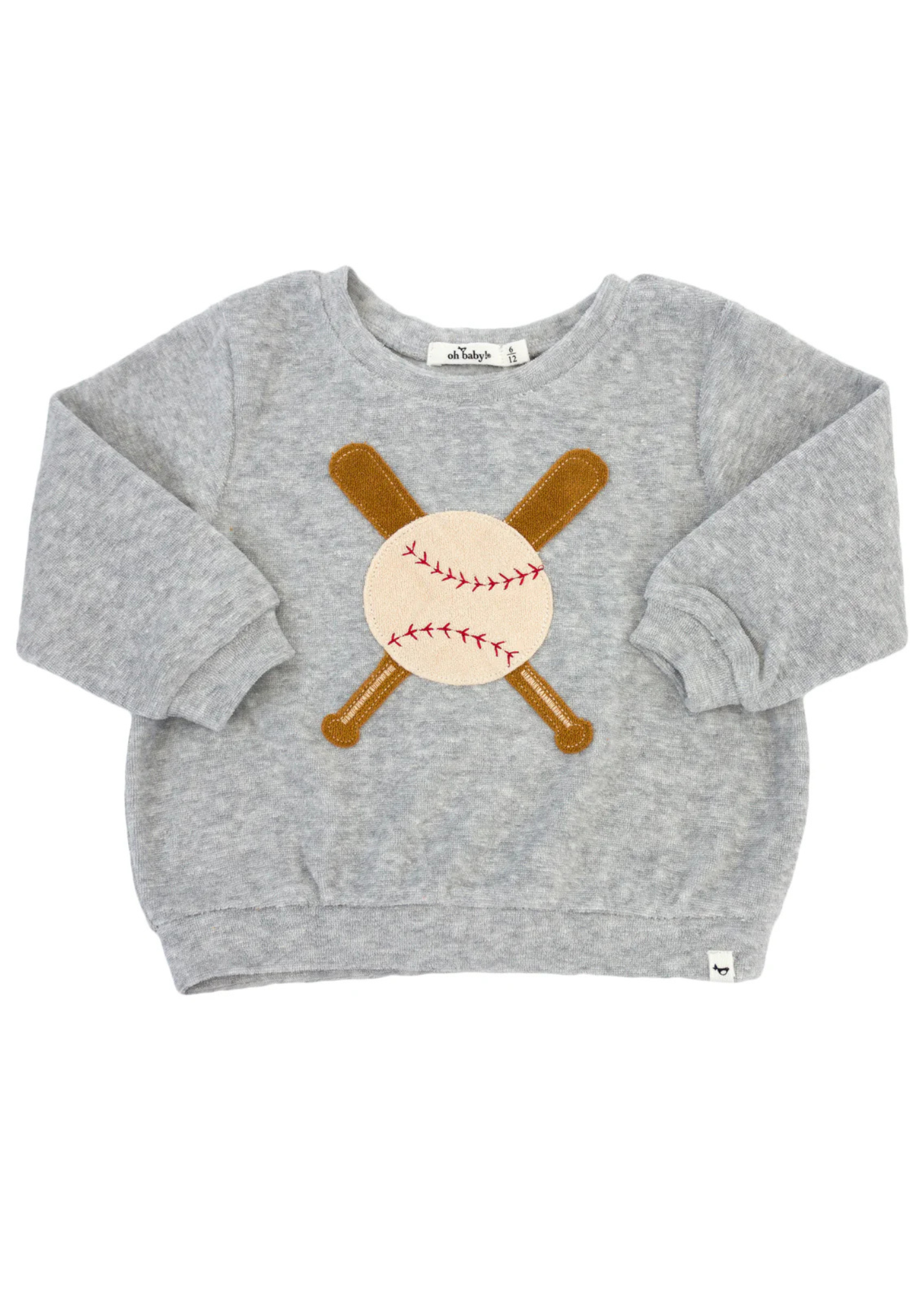 Cotton Terry Boxy Sweatshirt - Vintage Baseball