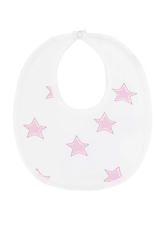 Pink Stars Print Bib