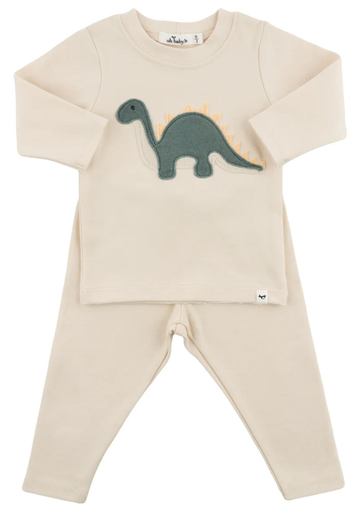 Forest Green Dino Two Piece Set