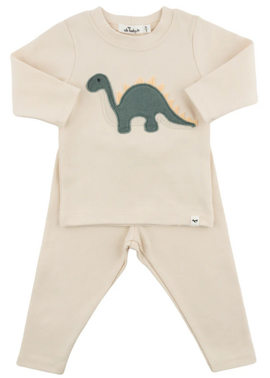 Forest Green Dino Two Piece Set
