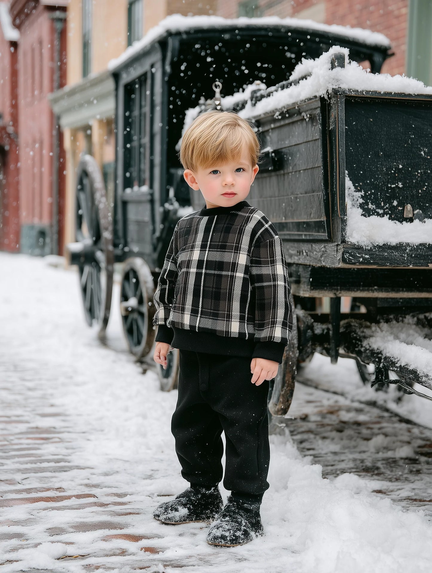 Winter Plaid Baby Set