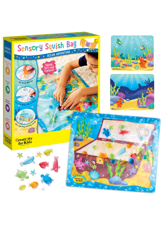 Sensory Squish Bag Ocean Adventure Gel Activity Set