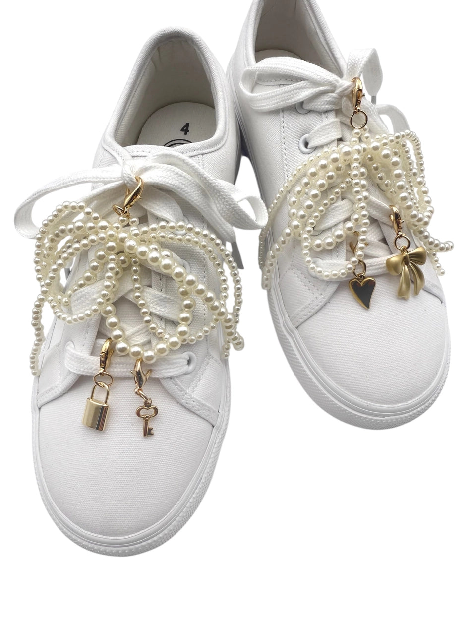 Pearl Bows Shoe Charm Set