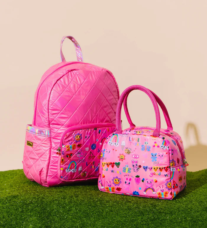 Doodle Art Quilted Backpack