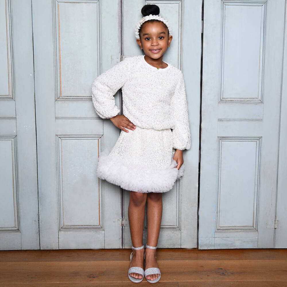 Boucle Sequin Skirt