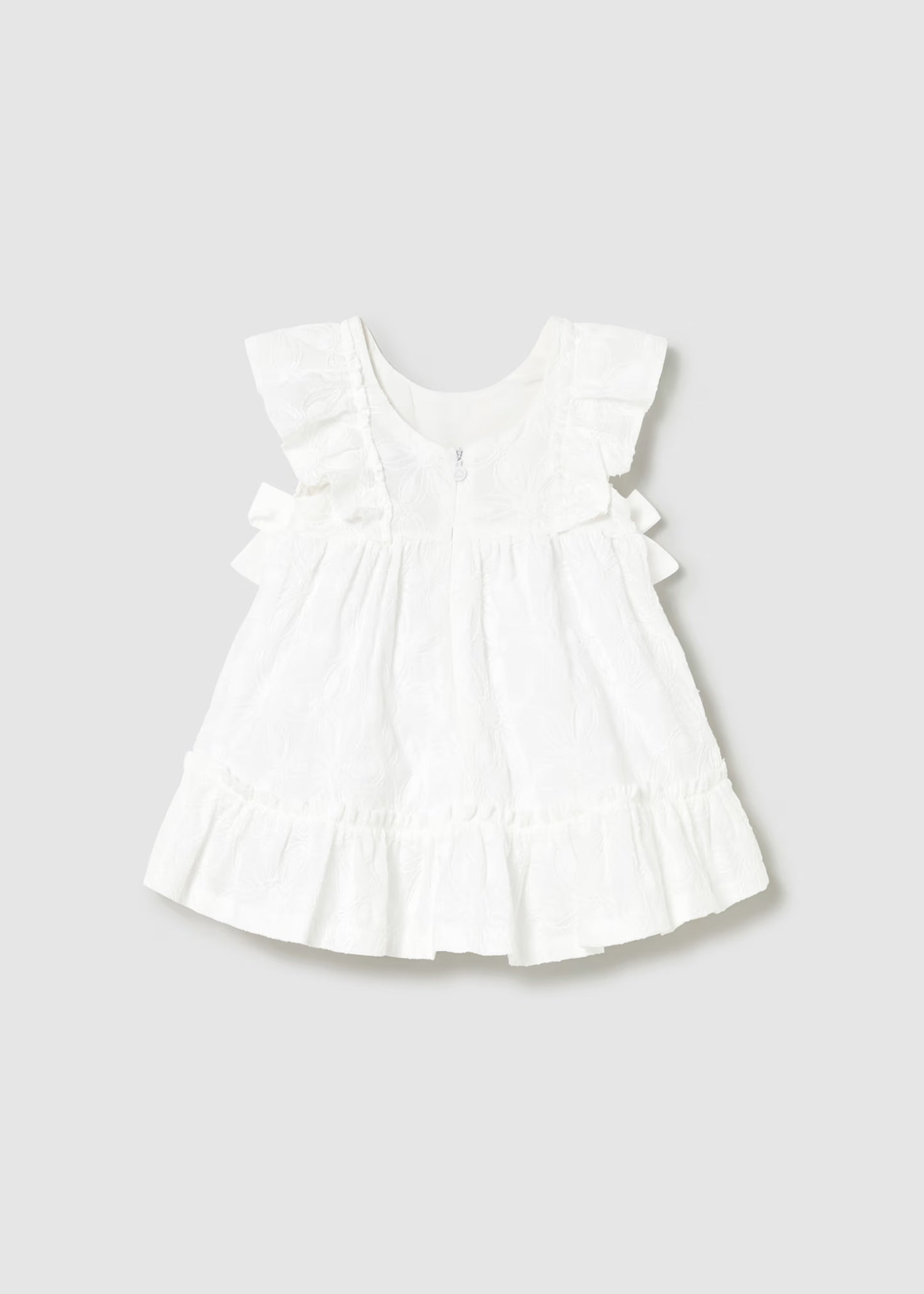 Embroidered Floral White Dress