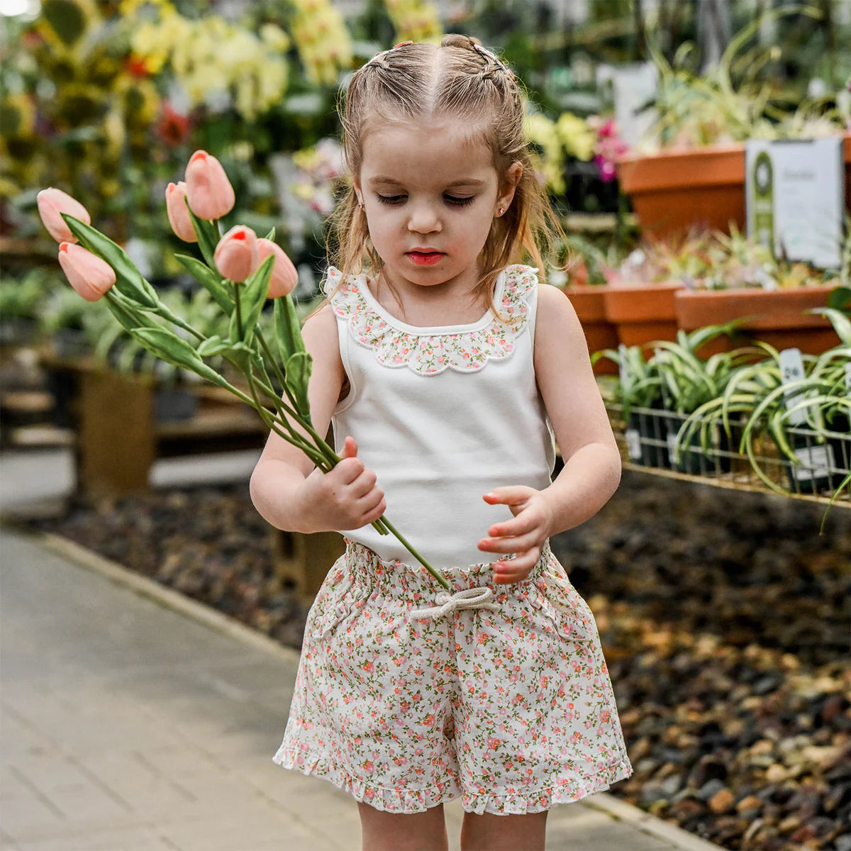 Poppy Sprig Blush Bella Collar Tank