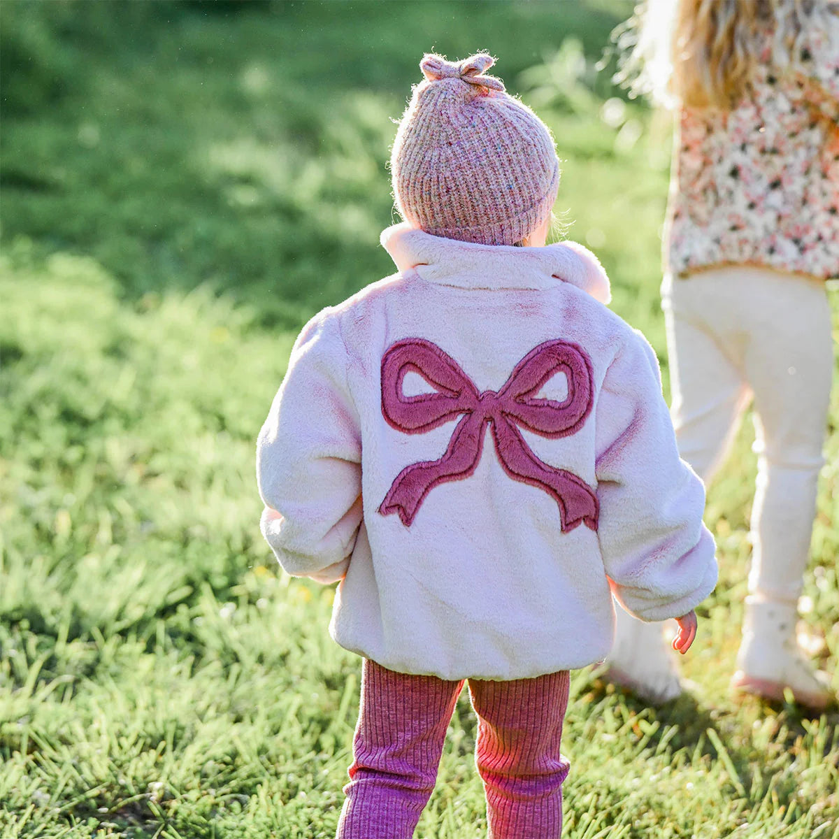 Coquette Bows Faux Fur Jacket