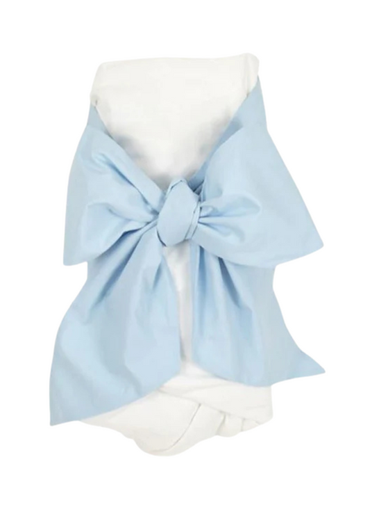 Buckhead Blue Bow Swaddle