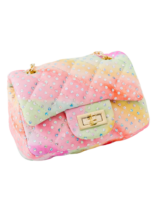 Watercolor Sparkle Coco Glitter Purse