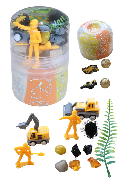 Construction Play Dough Jar