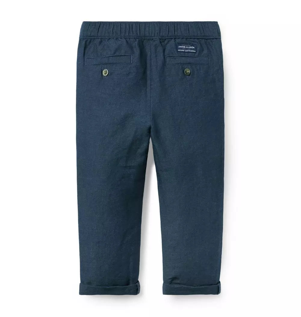 Linen Pull On Pants