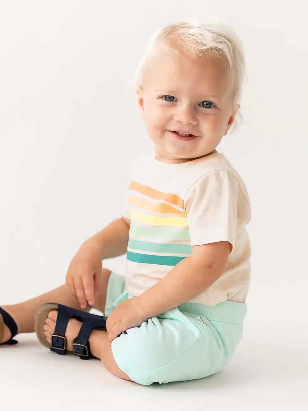 Boys Light Aqua Jogger Shorts
