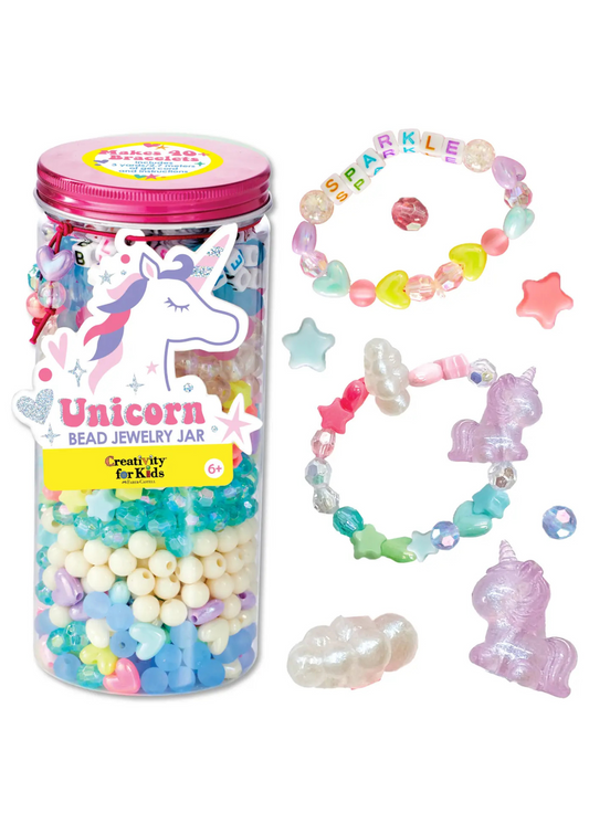 Bead Jewelry Jar Unicorn - DIY Bracelet Craft Kit For Kids