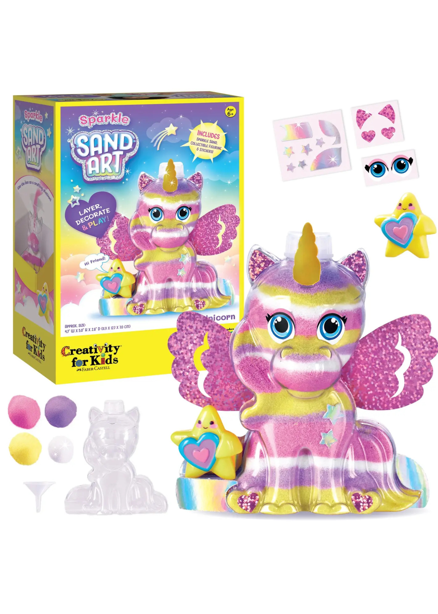 Sparkle Sand Art Unicorn Diy Craft Kit For Kids