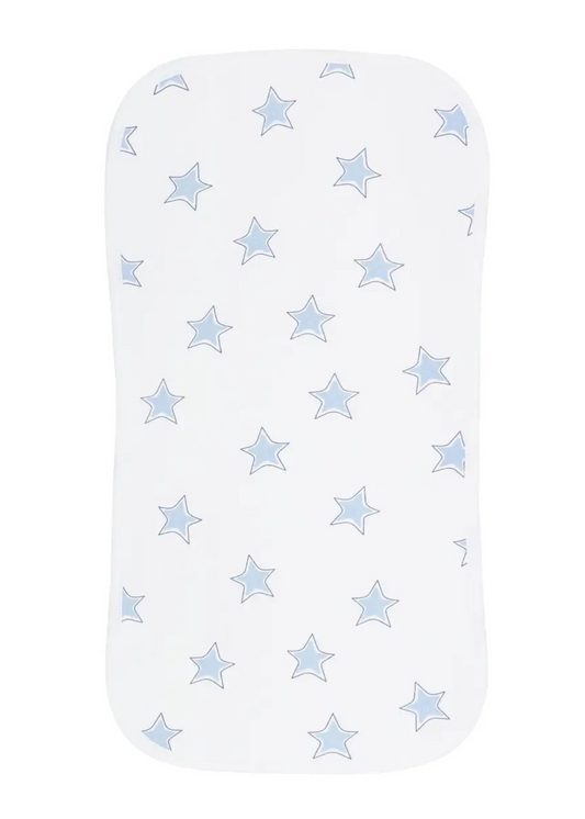 Blue Stars Print Burp Cloth