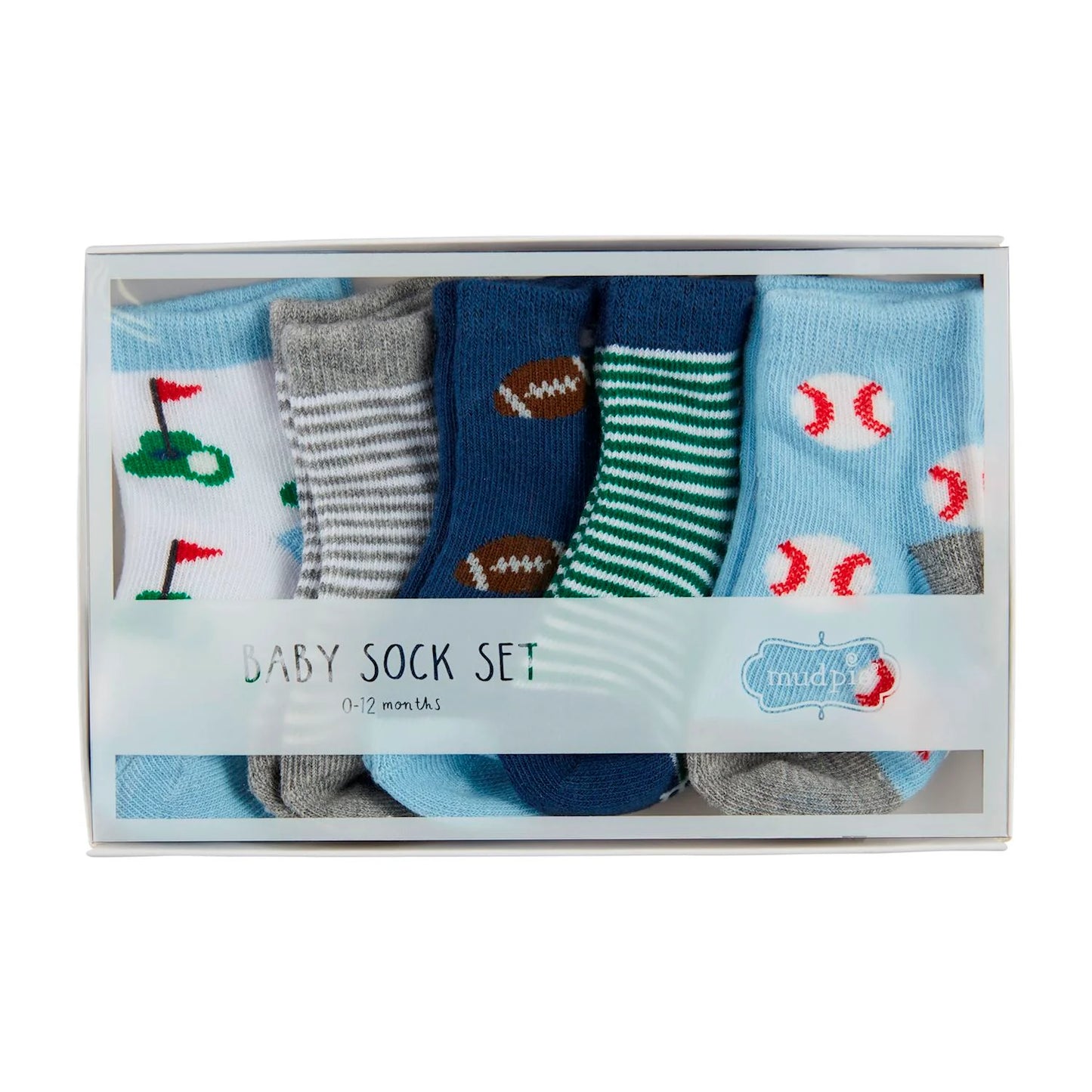 White Sports Foldover Sock Set
