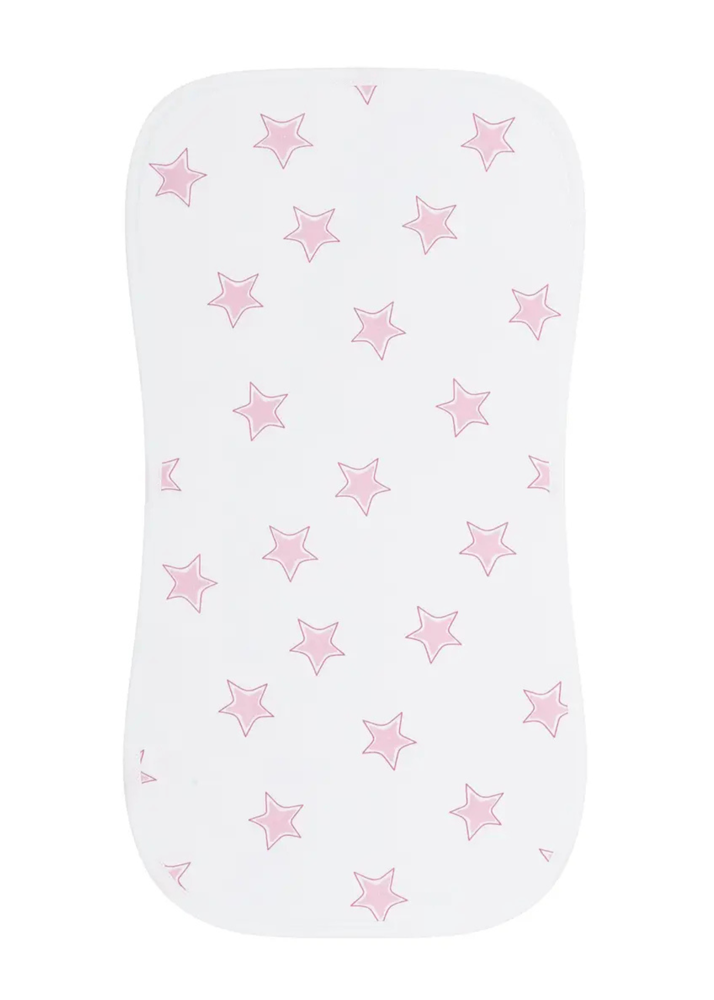 Pink Stars Print Burp Cloth