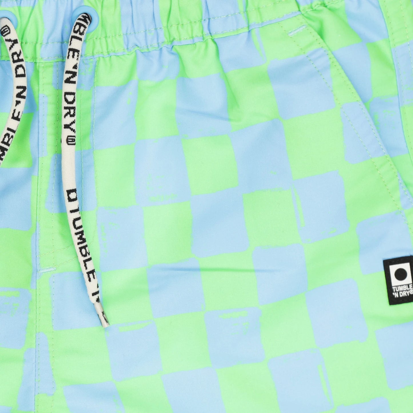 Manaus Neon Checkered Swim Trunks