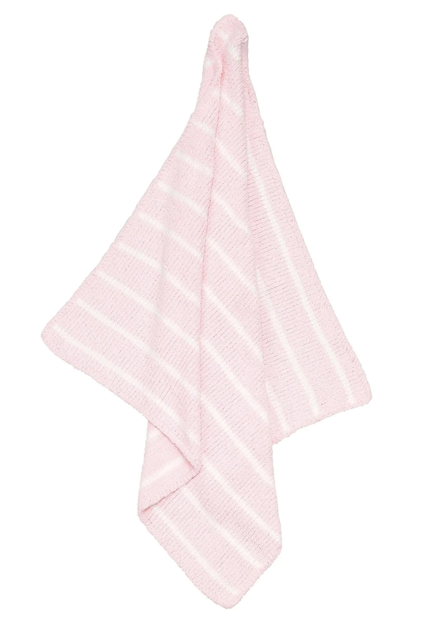 Pink and Ivory Chenille Blanket
