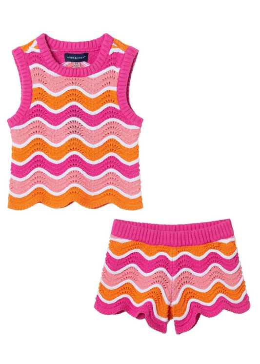 Crochet Scallop Top & Short Set