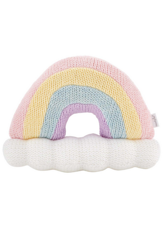 Knit Rainbow Rattle