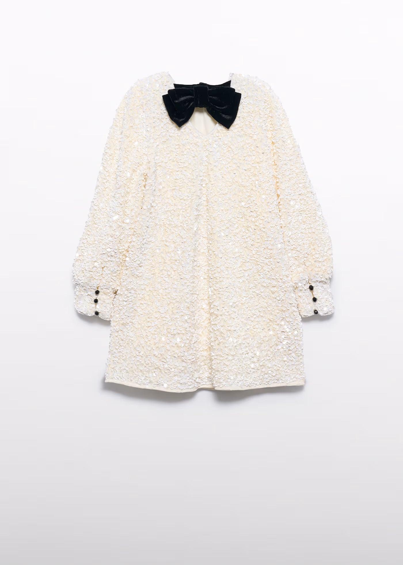 Sequin Black Bow Dress