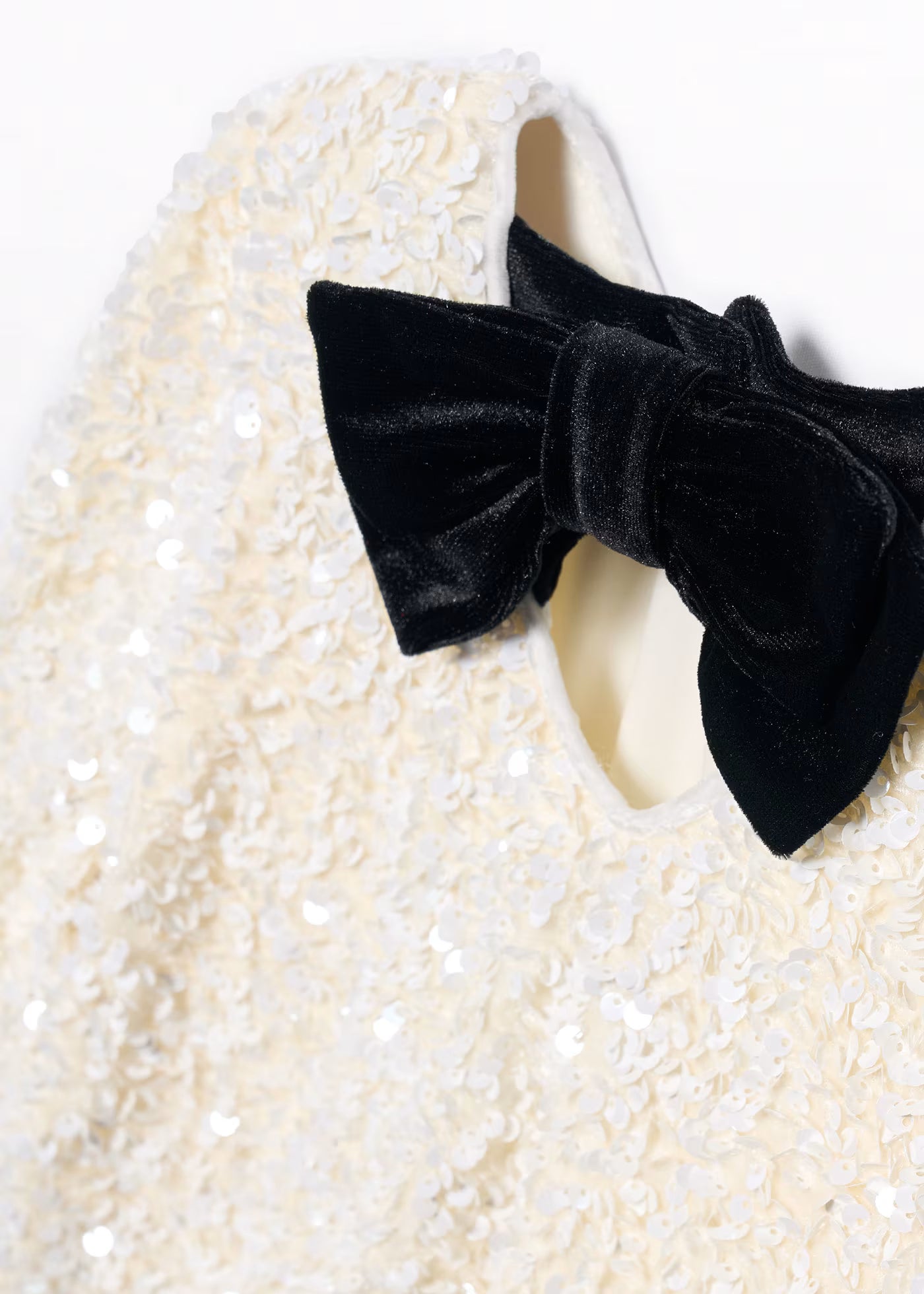 Sequin Black Bow Dress