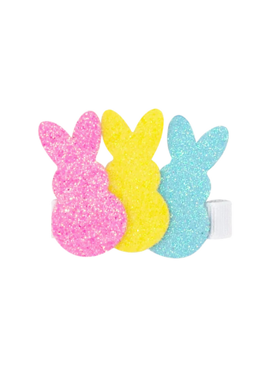 Glitter Trio of Bunnies Hair Clip