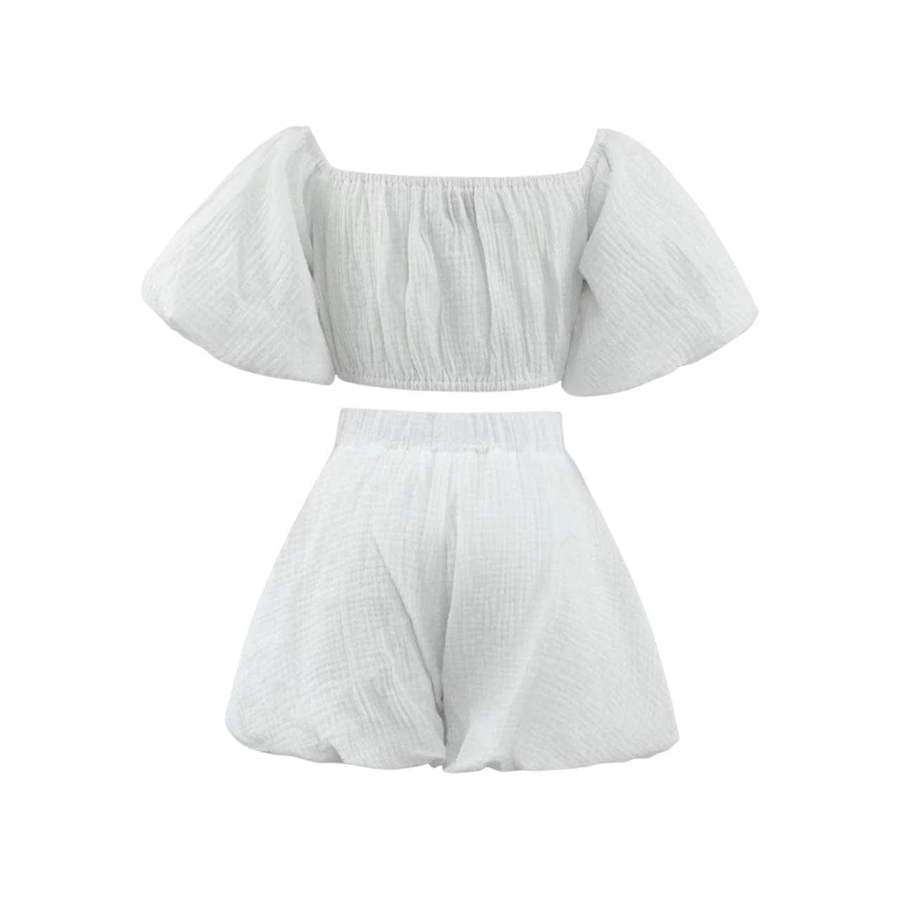 White Hailey Bow Bubble Set