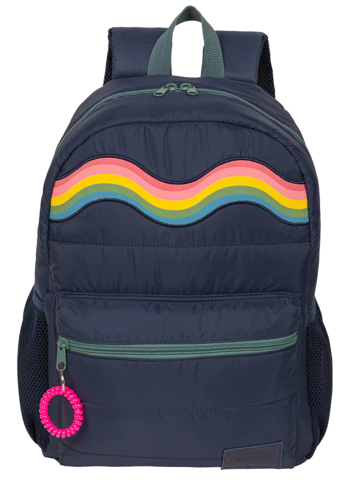 Debo Wavy Rainbow Puffer Backpack